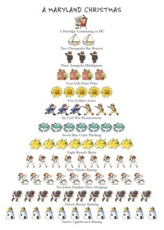 a christmas tree made up of many different things in the shape of people and animals