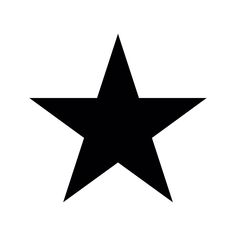 a black star on a white background