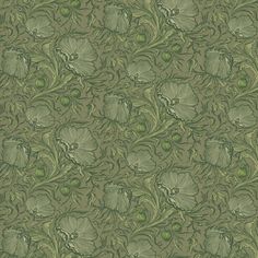 an image of a wallpaper with flowers and leaves in green colors on a brown background