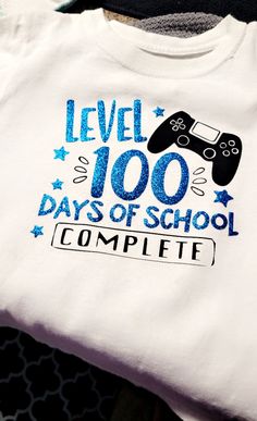 This simple 100 days of school shirt was made using HTV and cut out with my Cricut 2. The vinyl is Cricut branded and worked great! This was for my son's celebration day for 100 days of school! 100 Days Of School Shirt Vinyl, Diy 100th Day Of School Shirts, 100 Days Of School Shirt Ideas, 100 Days Of School Shirt Cricut, 100th Day Of School Shirts, Cookie Monster Shirt, Special Education Classroom Setup, 100days Of School Shirt, 100th Day Of School Crafts