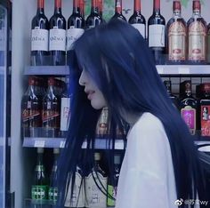 Long Blue Hair Aesthetic, Midnight Blue Hair, Blue Hair Aesthetic, Navy Blue Hair, Navy Hair, Dark Blue Hair, Haircuts Straight Hair, Haircut And Color, Dye My Hair