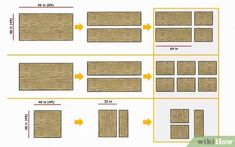 the floor plan is shown with measurements for each piece of wood and how to use it