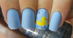 Rubber Duck Nails, Baby Boy Nails, Freehand Design, Baby Shower Nails, Shower Outdoor, Toenail Designs, Pedi Ideas, Duck Nails, Shower Stuff