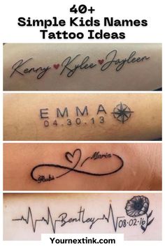 40+ Simple Kids Name Tattoo Ideas