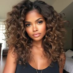 30 Awesome Summer Hairstyles for Black Women 2024 Black Women Hair Color, Summer Hairstyles For Black Women, Big Hair Dont Care, African American Wigs, Colored Curly Hair, Hair Color For Women, Beautiful Curls, Wigs Human Hair, Braids For Black Women