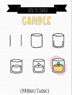 how to draw candles in different shapes and sizes