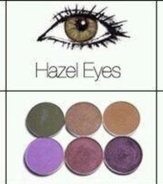 Hazel eyes Hazel Eyes Makeup Colors, Best Eye Makeup For Hazel Eyes, Eyeshadow Color For Hazel Eyes, Hazel Eyes Eyeshadow, Brown Hazel Eyes Makeup, Eyeshadow Palette For Hazel Eyes, Eyeshadow Colours For Hazel Eyes, How To Make Hazel Eyes Pop, Eye Shadow Hazel Eyes