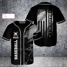 This custom Baseball Jersey shirt is a great gift idea, as well as a loose and comfy outfit that will keep you cool during the hot summer months. Coming up with a surprise for your loved ones is up to you. Surprise your friends, family, or teammates with a gift they'll never forget. Order now and step up your game with our custom baseball jerseys! Features: Material: Spandex and Polyester. Available in sizes S-6XL unisex full Button Down Closures. Laundry guide: Hand wash gently with warm water Cheap White Baseball Jersey With Sublimation Print, Black Short Sleeve Baseball Jersey For Summer, Cotton Baseball Jersey With Sublimation Print, Summer Short Sleeve Baseball Jersey With Letter Print, Summer Sports Short Sleeve Baseball Jersey, Cotton Short Sleeve Baseball Jersey With Sublimation Print, Summer Short Sleeve Baseball Jersey, Baseball Flag, Laundry Guide