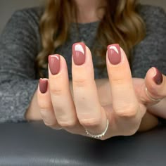 Terracotta Nails Ideas, Pale Fall Nails, Coffee Run Nail Color, Natural Color Sns Nails, Dip Nails Pale Skin, Conservative Nail Colors, Nail Colors That Look Good On Pale Skin, Nude Blush Nails, Autumn Nails Solid Colors