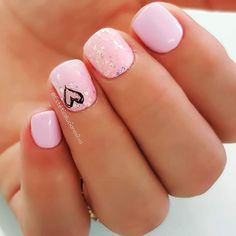 10 Year Anniversary Nails, Mom And Daughter Nail Ideas, Mother Daughter Nails Ideas, Mommy And Me Nails, Grey Gel Nails, Nails Manicures, Pink Tip Nails, Sns Nails Colors, Painting Nails