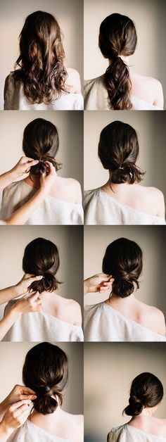 exPress-o: An Easy Easter Low Knot Hairstyles For Medium Length Hair Tutorial, Long Hair Diy, Chic Bun, Diy Curls, Knot Tutorial, Bun Messy, Diy Wedding Hair, Haircuts For Medium Length Hair, Knot Bun