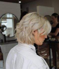 Choppy Bob For Thick Hair, Blonde Curly Bob