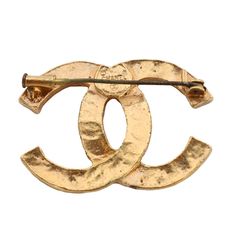 Authentic, pre-owned Chanel rhinestone gold pin brooch. This is a classic vintage brooch by Chanel that you will love! Would make quite the statement on your coat, jacket, blouse, dress or scarf. Made in France Jacket Blouse, Gold Pin, Bag Packaging, Vintage Brooch, Vintage Chanel, Classic Vintage, Pin Brooch, Blouse Dress, Vintage Brooches