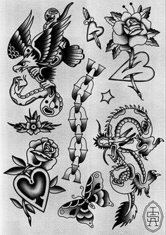 an old school style tattoo design