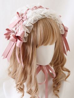 ❤Lolita Lace Flower Wedding Accessories❤︎ Frilly Headband, Wedding Kawaii, Coquette Accessories, Hand Sleeves, Ancient Outfits, 80s Accessories, Cupcake Accessories, Lolita Outfit, Flowers Headband