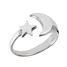 Png Moon, Ring Png, Moon Star Ring, Moon Universe, Ring Moon, Moon And Star Ring, Moon And Star, Band Jewelry, Star Moon