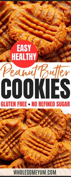 easy healthy peanut butter cookies gluten free and no refrigerated sugar