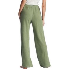 Crafted with a premium ribbed knit, the So Easy knit pant from our Essentials collection features a flowy wide leg and a high-rise elastic waist topped with a drawcord. Plus, if you're looking for the ultimate loungewear set (who isn't?), there's also a matching pant. Casual Wide Leg Loungewear Pants, Casual Wide-leg Sweatpants For Relaxation, Trendy Ribbed High-waisted Pants, Casual Wide Leg Pants For Fall Loungewear, Trendy Lounging Pants For Spring, Solid Color Wide Leg Pants For Spring Lounging, Trendy Relaxed Fit Bottoms For Relaxation, Comfortable Wide-leg Sweatpants For Spring, Comfortable Spring Wide-leg Sweatpants