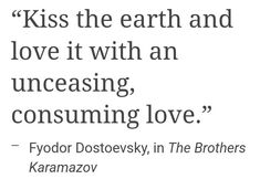 a quote from fyodor dostevsky about love