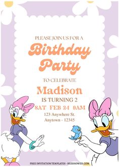 an image of a birthday party with donald and daisy