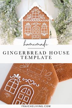 gingerbread house with the words how to make a perfect gingerbread house on it