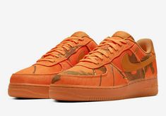 Futuristic Shoes, Orange Camo, Nike Air Force 1 07, Realtree Camo, Mens Nike Shoes, Nike Air Force 1 Low, Air Force 1 Low, Sneakers Men Fashion, Nike Air Force 1