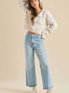 Our versatile straight-leg crop jeans are a wardrobe essential. The clean, modern design and cropped length make them perfect for any occasion. Wide Leg Ankle Jeans, Crop Jeans, Altar'd State, Clean Modern, Bottom Clothes, Christmas Dress, Ankle Jeans, Christmas List, Cropped Jeans