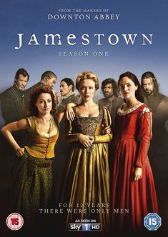 a movie poster for the tv series janestown, with several women in dresses