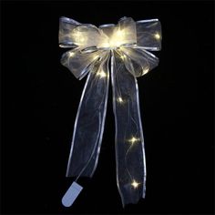 a lighted bow with lights on it