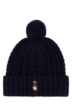 Navy Blue Wool Blend Beanie from Polo Ralph Lauren Designer Ralph Lauren, Herno Jacket, Gucci Hat, Stella Mccartney Bag, Jimmy Choo Bag, Italian Outfits, Valentino Bags, Blue Wool, Vintage Aesthetic