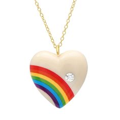 Rainbow Retro Jewelry For Gift, Retro Rainbow Jewelry For Gifts, Retro Rainbow Jewelry Gift, Retro Rainbow Colored Jewelry Gift, Retro Resin Jewelry For Gifts, Retro Resin Jewelry Gift, Diamond Necklace Solitaire, Bell Jewelry, Diamond Gold Necklace