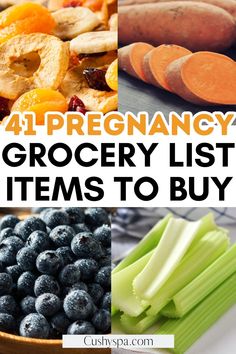 four different types of grocery list items to buy for $ 4 00 per pound, including carrots, celery, and blueberries