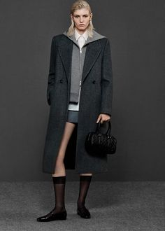 Lapels wool coat - Women | Mango USA Collared Winter Pea Coat For Workwear, Collared Pea Coat For Winter Workwear, Timeless Fall Pea Coat For Office, Chic Wool Coat With Concealed Placket For Winter, Chic Wool Coat With Button Cuffs For Office, Chic Collared Outerwear For Office, Chic Winter Wool Coat, Timeless Structured Winter Outerwear, Chic Winter Wool Coat With Button Cuffs