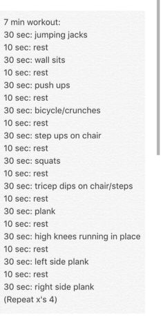 the workout plan is shown with instructions for each individual to use in their home gym