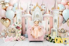 Birthday Backdrop Design, Pink Princess Castle, Castle Birthday, Castle Party, Castle Backdrop, Disney Princess Birthday Party, Princess Theme Birthday, 4 Birthday, Pink Castle