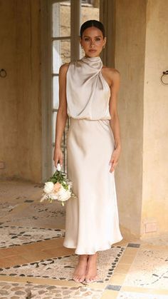 Halter Evening Dress, Elegant Wedding Guest Dress, Satin Dress Long, Maxi Dress Evening, Satin Maxi Dress, Cutout Dress