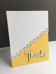 a thank card with the word thanks on it