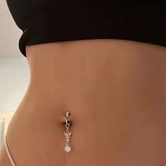 Belly Piercings, Belly Button Piercing Jewelry, Belly Piercing Jewelry, Belly Piercing Ring, Button Piercing, Tooth Gem, Cute Piercings, Piercing Ideas, Navel Piercing