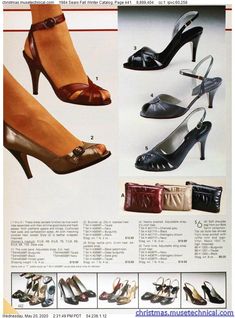 80s Heels, 80s Fits, 90s Ads, Vintage Dress Outfit, 1980s Shoes, Vintage Catalog, 1980’s Fashion, Historical Shoes