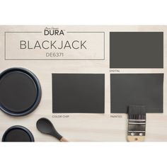 the black jack paint color is shown with two different shades of grey and one dark gray