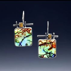 Nwt Beautiful Tree Branch Colorful! These Are Small, Dainty Earrings! See Picture For Sizing. Bezel Earrings, Bohemian Flowers, Art Jewelry Contemporary, Spiral Earrings, Native Jewelry, Long Drop Earrings, Colorful Earrings, Statement Pendant, Small Earrings