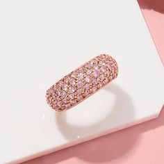 Ross-Simons - 2.50 ct. t. w. Pave Pink Sapphire Ring in 14kt Rose Gold. Size 8. 2.50 ct. t. w. pave pink sapphires shimmer across the 14kt rose gold band of this delightful ring. 3/8" wide. Pave pink sapphire ring. Pink Diamond Rings With Pave Setting, Pink Diamond Ring With Pave Setting For Gift, Pink Diamond Ring With Pave Setting As Gift, Pink Jewelry With Pave Setting And Round Shape, Pink Jewelry With Round Pave Setting, Pink Round Jewelry With Pave Setting, Fine Jewelry Pink Diamond Ring With Pave Setting, Pink Diamond Ring With Pave Setting, Pink Cubic Zirconia Ring With Pave Setting