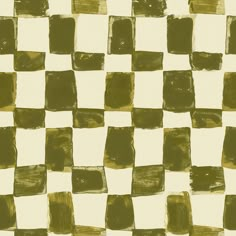 an abstract pattern made up of squares and rectangles in shades of green, beige and white