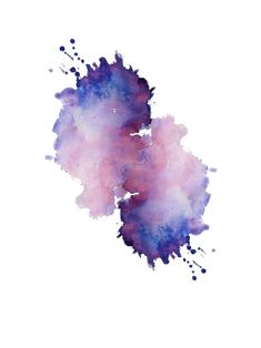 purple and blue ink splots on white paper