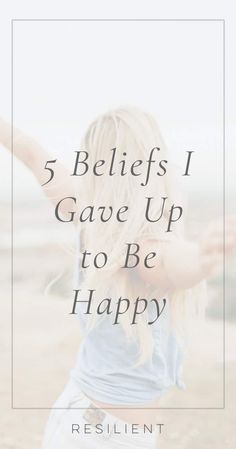 One of the hardest parts of recovering from depression is changing beliefs that you may have been holding onto for years. Some of these beliefs might have become such a core part of your worldview that you don't even realize that they're actually beliefs rather than universal truths. But most of what we think are just beliefs, which means they can be changed. Here are 5 beliefs I changed to be happy. #selfhelp #personaldevelopment #growth #lifeadvice #personalgrowth #mentalhealth #wellness Universal Truths, Happiness Tips, Gratitude List, Finding Happiness, I Changed, Millionaire Lifestyle, To Be Happy, Feeling Happy