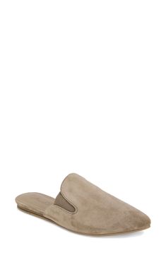 The pointy toe and cushioned footbed of this suede mule make it the perfect choice for both office and off-duty ensembles. Leather upper/textile lining/synthetic sole Imported Suede Mules, Loafer Mules, Slide Slipper, Loafers For Women, Mule, Black Suede, Flat Shoes Women, Leather Upper, Loafers