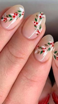 Christmas Nails Cute Styles That Will Melt Your Heart! 🎁 Get ready to fall in love with these Christmas Nails Cute styles that are perfect for the season! From Christmas Gel Nails to Christmas Nails Acrylic, these designs will have Her Nails looking festive and fun. 🎅✨ Looking for Cute Christmas Nails that are easy to do? We’ve got you covered with Christmas Nails Easy ideas that bring holiday cheer to your fingertips. Try classic Xmas Nails or add a sweet twist with Candy Cane Nails for that... Nail Art Noel, Nagellack Trends, Christmas Gel Nails, Her Nails