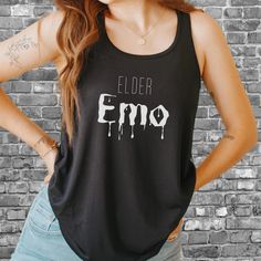 Emo Tank Top Emo Shirt Emo Clothing Goth Tank Top Emo Kid | Etsy Emo Tank Top, Goth Tank Top, Emo Gifts, Emo Shirt, Elder Emo, Emo People, Emo Shirts, Emo Clothes, Emo Clothing