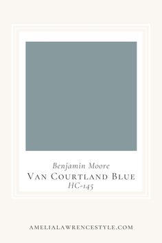 an image of a blue color with the words, beryln more van courtland blue