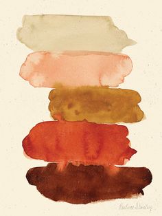 four different colors of paint on paper